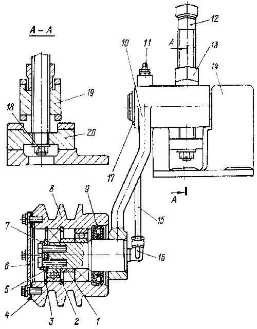 Механизм натяжения вентилятора