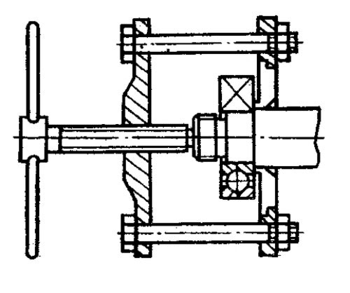 Снятие подшипника съемником