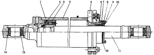 Гидроцилиндр подъема и опускания рыхлителя